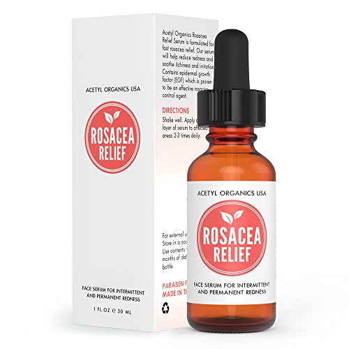 Premium and Potent Rosacea Treatment, Risk Free Offer, Best Rosacea Natural Treatment with Natural Ingredients for Fast Results for Red Skin, Redness. Hardest Working Rosacea Moisturizer, 1 ounce.