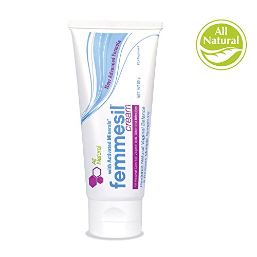 FemmesilTM Cream, All-Natural Feminine Care, 100% Guaranteed, Gentle, Fast Relief from, yeast infections, vaginal itch, odor, irritation, soreness, burning, and restores pH balance - 50g