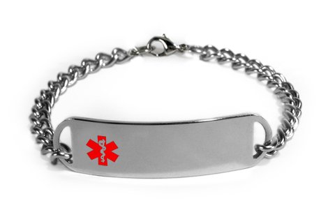 TAKING PREDNISONE Medical ID Alert Bracelet with Embossed emblem from stainless steel. D-Style, premium series.