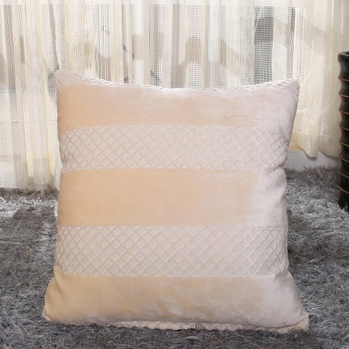 Ling @ High-Density Ultra Comfort Lint-Free Color Throw Pillow Case Creative Individuality Decorative Pillows Cushions for Comfortable Sofa Bed Car Ultra-M White 4545CM Chip