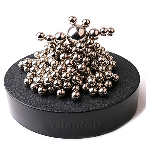 Glantop® Magnetic Sculpture Desk Toy for Intelligence Development and Stress Relief (Set of 160 Balls, 1 Magnet Base)