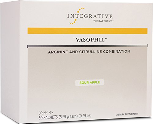 Integrative Therapeutics - Vasophil Drink Mix - Arginine and Citrulline Combination - NSF Certified for Sport - Sour Apple Flavor - 30 Sachets