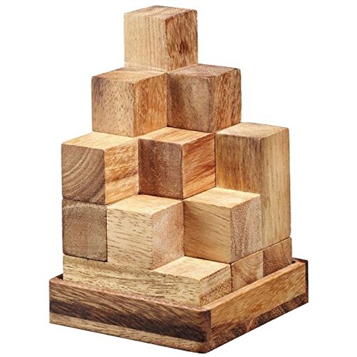 BRAIN GAMES Soma Cube Wooden Puzzle 1.9 Inches