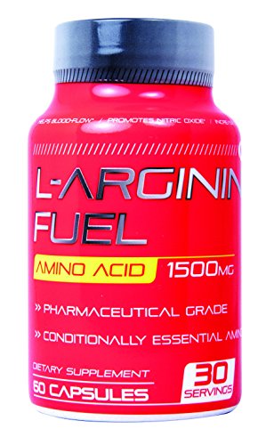N.1 L-arginine Fuel Extra Strength L Arginine - 1500mg Nitric Oxide Booster for Muscle Growth, Libido, Vascularity & Energy | Cardio Heart Supplement Essential Amino Acids To Train Longer & Harder