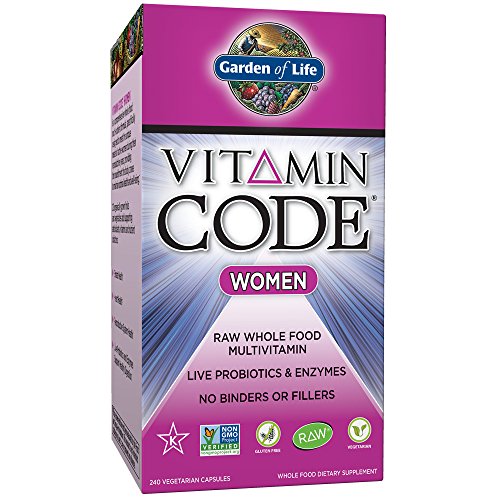Garden of Life Multivitamin for Women - Vitamin Code Women's Raw Whole Food Vitamin Supplement with Probiotics, Vegetarian, 240 Capsules