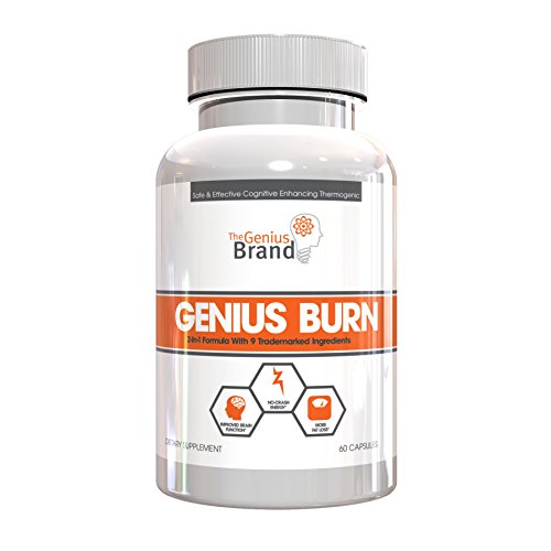 GENIUS BURN – Thermogenic Weight Loss & Nootropic Focus Supplement – Natural Metabolism & Energy Booster, Fat Burner for Thyroid Support and Appetite Suppressant w/ Gymnema Sylvestre, 60 Veggie Pills