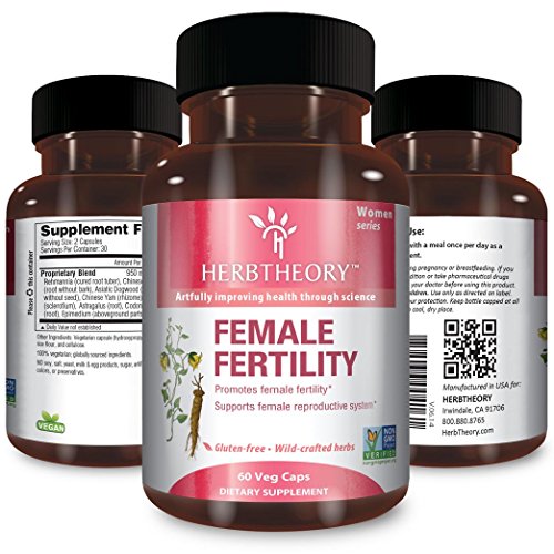 Herbtheory Female Fertility Supplement For Women To Assist With The Reproductive System (950mg, 60 Capsules)