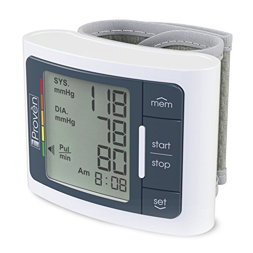 Digital Automatic Blood Pressure Monitor Wrist - Large Screen Display - Clinically Accurate & Fast Reading - FDA Approved - BPM-337 by iProvèn (BPM Wrist)
