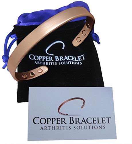 Copper Bracelet for Arthritis - GUARANTEED 99.9% PURE Copper Magnetic Bracelet For Men & Women With 6 Powerful Magnets For Effective & Natural Relief Of Joint Pain, Arthritis, RSI, & Carpal Tunnel!