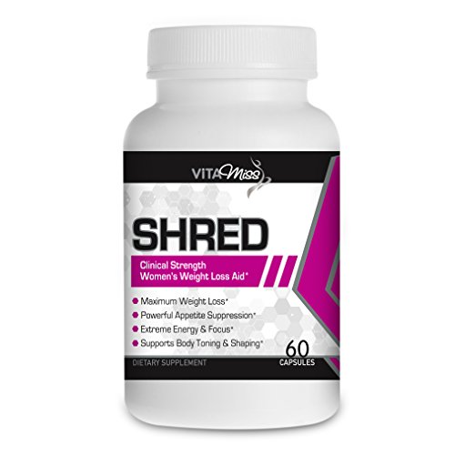 Vitamiss Shred – Maximum Strength Fat Burner Diet Supplement for Women- Shred Weight Fast While Increasing Energy and Mental Focus!