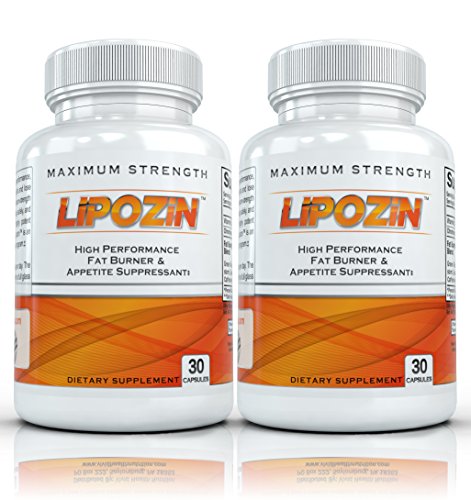LIPOZIN with Hoodia (2 Bottles) - High Performance Weight Loss and Energy Supplement. Best Fat Burning, Appetite Suppressing Diet Pills