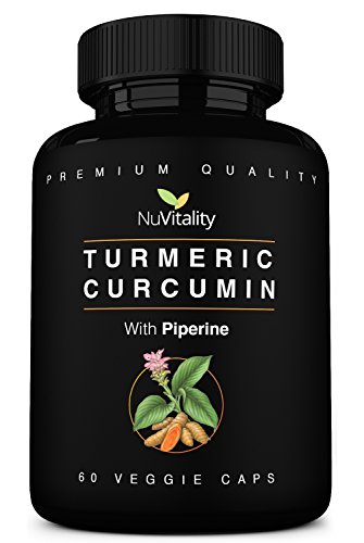 Turmeric Curcumin with BioPerine (Black Pepper Extract) - Premium Highest Potency Pain Relief & Joint Support Supplement - 95% Standardized Curcuminoids - Anti-inflammatory Non-GMO Veg Capsules Pills