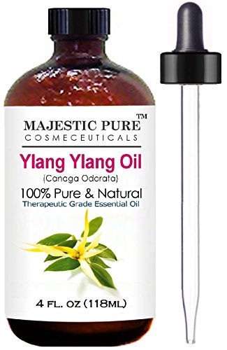 Majestic Pure Ylang Ylang (Cananga Odorata) Therapeutic Grade Essential Oil, 4 fl. oz.