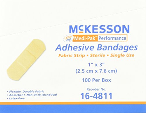 McKesson Performance Bandage Adhesive Fabric Strip, 100 Count