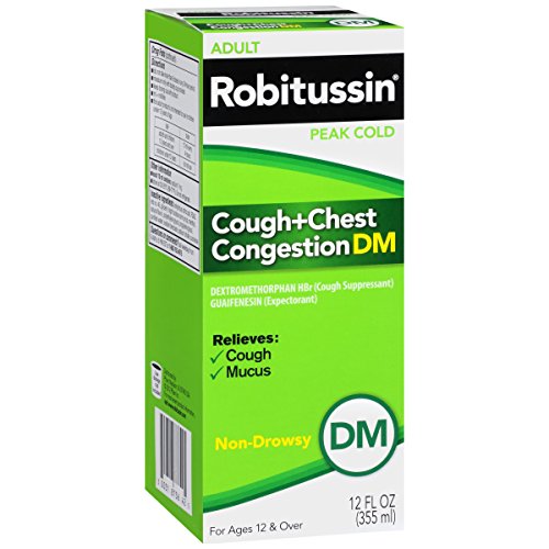 Robitussin Peak Cold DM Non-Drowsy Cough & Chest Congestion Relief (12 fl. oz. Bottle)