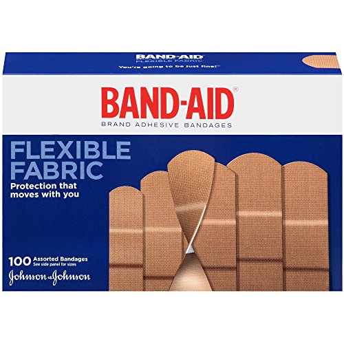 Band-Aid Brand Adhesive Bandages Flexible Fabric, Assorted 100 Count