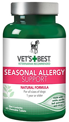 Vet's Best Seasonal Allergy Support Dog Supplements, 60 Chewable Tablets