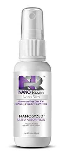 Nano Rush Nano Slim Stimulant Free Diet Aid Hunger & Weight Control with Nanotechnology 1 Oz Mocha Flavor Spray 30 Day Supply