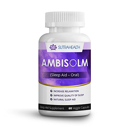 Ambisolm Sleep Aid - Fall Asleep Fast (OTC) - 100% All Natural - Non Habit Forming - 30 Day Supply (60 Capsules)