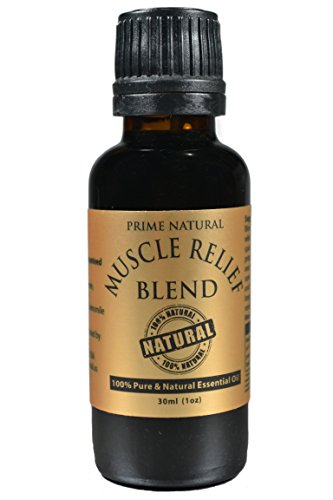Muscle Relief Essential Oil Blend 30ml / 1oz - 100% Natural Pure Undiluted Therapeutic Grade for Aromatherapy Massage Scents Diffuser - Relieves Muscle Pain, Spasms, Stiffness, Backache, Sore Muscle