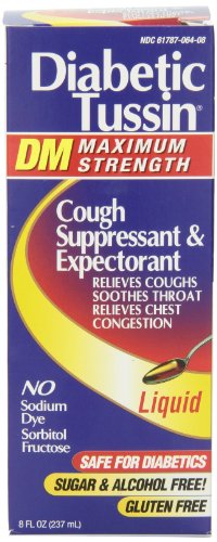 Diabetic Tussin Maximum Strength Cough Syrup, 8 Fluid Ounce