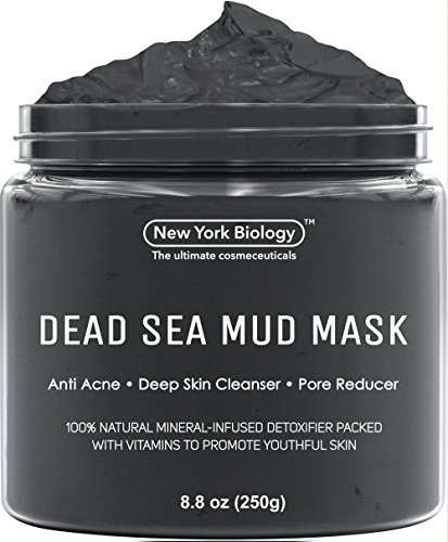 Dead Sea Mud Mask for Face & Body - 100% Natural Spa Quality - Best Pore Reducer & Minimizer to Help Treat Acne , Blackheads & Oily Skin - Tightens Skin for a Visibly Healthier Complexion - 8.8 OZ