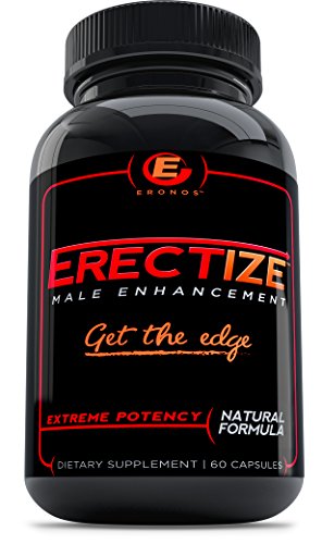 Erectize Male Enhancement, Get the Edge, Extreme Male Formula Testosterone Booster, Libido, Stamina, 60 capsules by Eronos