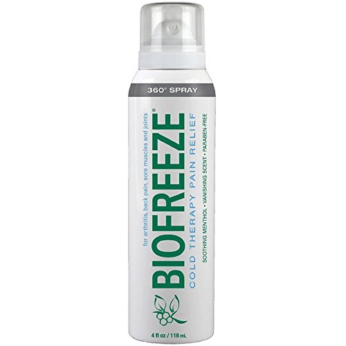 Bio Freeze Cold Therapy Pain Relief 360 Degree Spray, 4 Ounce (Pack of 3)