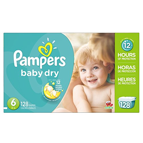 Pampers Baby Dry Diapers Size 6, 128 Count