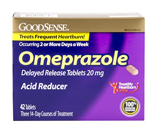 GoodSense Omeprazole Delayed Release, Acid Reducer Tablets 20 mg, 42 Count