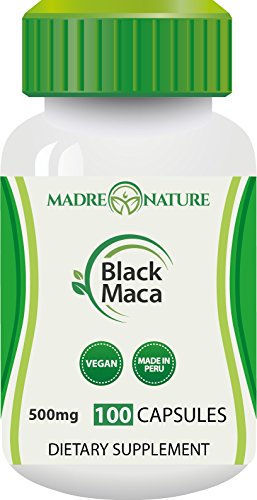 Organic Gelatinized Black Maca Root Supplement from Peru - 500mg X 100 Capules (Vegan) - Peruvian Andes - Gluten-free