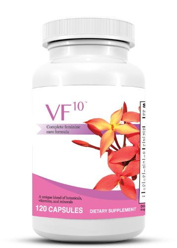 Yeast Infection, BV Treatment, UTI Prevention | Candida and Bacterial Vaginosis, VF10 Complete Feminine Care |Vitamin D3, Olive Leaf, Caprylic Acid, Oregano Oil, Goldenseal, Cinnamon| 120 Capsules