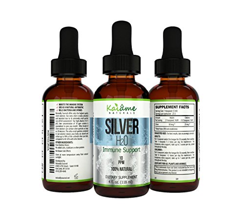 Kaiame Naturals Colloidal Silver | Large 4 oz Dropper in Glass Bottle | Natural Immune Support Supplement | Ionic Silver, 10 PPM | Safe for Adults, Children, all Pets and Plants!