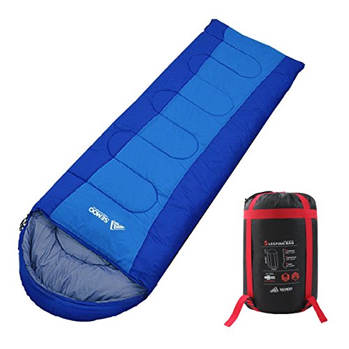 SEMOO Comfort Lightweight Portable, Easy to Compress, Envelope Sleeping Bags with Compression Bag