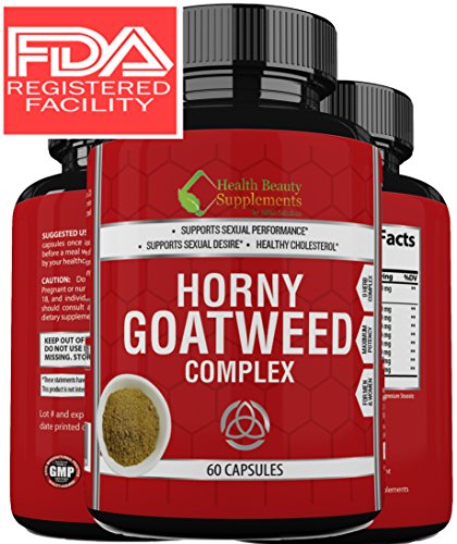 * EXTREME HORNY GOAT WEED BLEND * Top Rated SEXUAL PERFORMANCE For Men And Women - Proven Blend With L Arginine HCL – Maca Root – Panax Ginseng – Saw Palmetto – Tongkat Ali Root