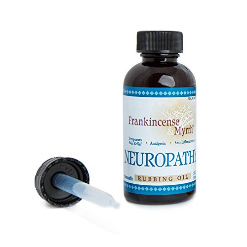 Frankincense & Myrrh Neuropathy Rubbing Oil with Essential Oils for Pain Relief, 2 Fluid Ounces - 1 Pack