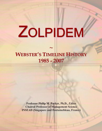 Zolpidem: Webster's Timeline History, 1985 - 2007