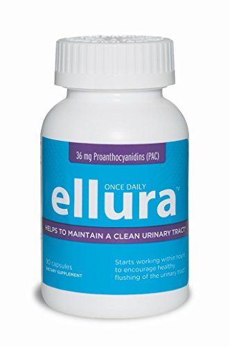 ellura 36 mg PAC (90 Caps Bottle), Natural, medical-grade cranberry supplement to prevent UTIs (urinary tract infections). By Trōphikōs, LLC, maker of ellura.