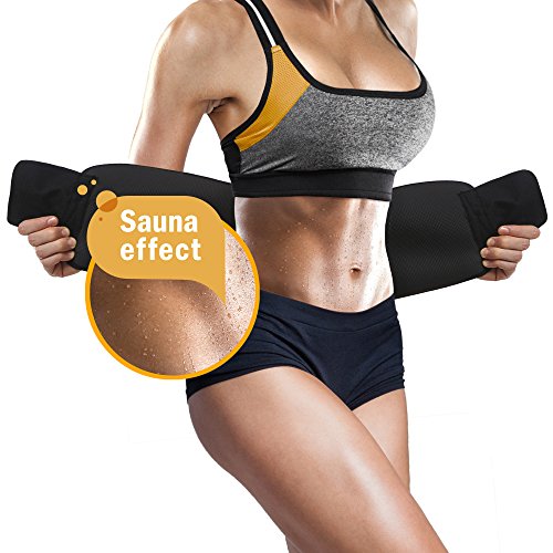 Perfotek Waist Trimmer Belt, Weight Loss Wrap, Stomach Fat Burner, Low Back and Lumbar Support with Sauna Suit Effect, Best Abdominal Trainer