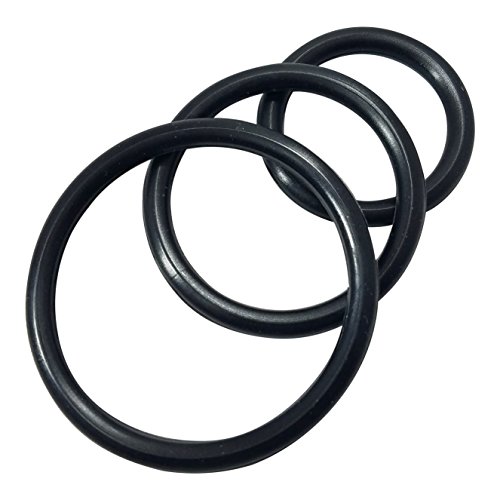 Nitrile Cock Rings Male Erection Enhancement Stay Hard Set of 3 Cock rings (Black) Discreet Packaging