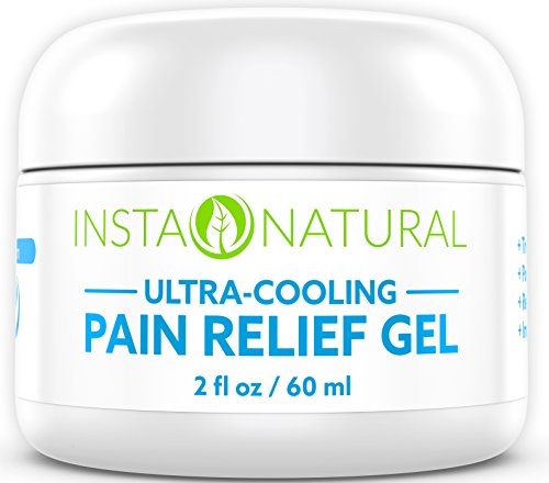 InstaNatural Pain Relief Cream with Menthol and Arnica - Cooling Gel Medication for Back, Knees, Elbows, Muscles, Arthritis & More - Powerful Anti Inflammatory Treatment for Lasting Relief - 2 OZ