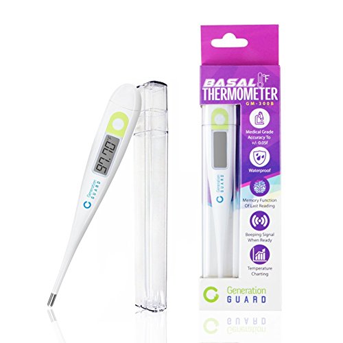 Clinical Basal Thermometer Waterproof Fertility Tracking with Accuracy to 1/100th(F) Best for Natural Family Planning and Testing Basal Body Temperature (BBT) Model Perfect for Ovulation Calculator