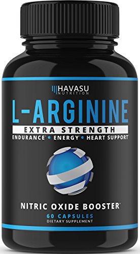 Extra Strength L-Arginine - 1200mg Nitric Oxide Booster for Muscle Growth, Vascularity & Energy | Cardio Heart Supplement With L-Citrulline | Essential Amino Acids To Train Longer & Harder