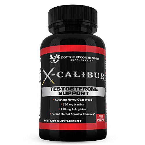 X-Calibur Male Support - Add Up to 20+ minutes in 4 weeks! Size, Growth, Stamina, & Testosterone Booster For Men - 90 Capsules