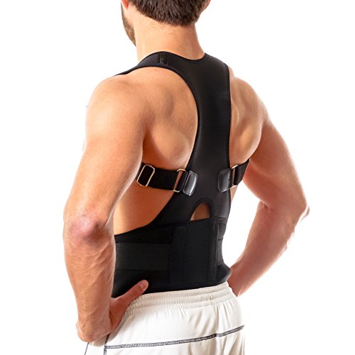 Back Brace Posture Corrector | Best Fully Adjustable Support Brace | Improves Posture and Provides Lumbar Support | For Lower and Upper Back Pain | Men and Women (Extra Large)