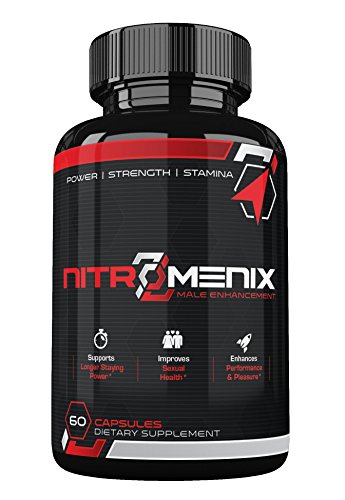 NitroMenix- Nitric Oxide Booster- Supports Longer Staying Power- Improves Sexual Health-Enhance Performance and Recovery-60 Capsules