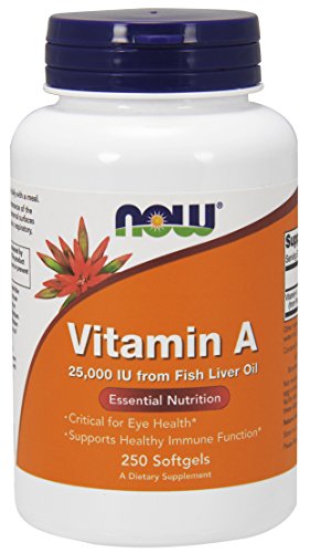 NOW Vitamin A (Fish Liver Oil),250 Softgels