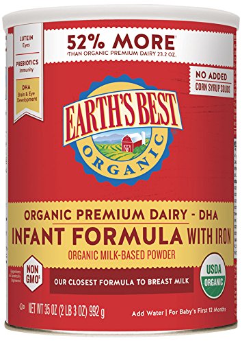 Earth's Best Organic Infant Formula with Iron, 35 Ounce