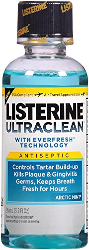 Listerine Ultraclean Arctic Mint Antiseptic Mouthwash, 3.2 Oz