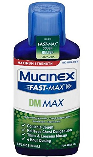 Mucinex Fast-Max DM, Max Strength, Cough Relief Liquid, 6oz